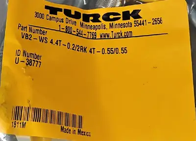 USED TURCK VB2-WS 4.4T-0.2/2RK 4T - 0.55/0.55.