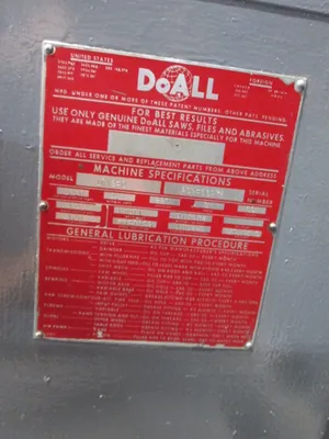 DOALL 1612-0 Vertical Band Saws | Global Machine Brokers, LLC (6)