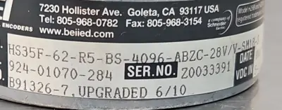 USED Bei Industrial HS35F-62-R9-BS-4096-ABZC-28V