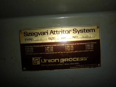 100 Gallon Szegvari Attritor System
