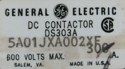 NEW GENERAL ELECTRIC DS303A CONTACTOR 600V 300A DS303A5A01JXA002XE 230/250V COIL