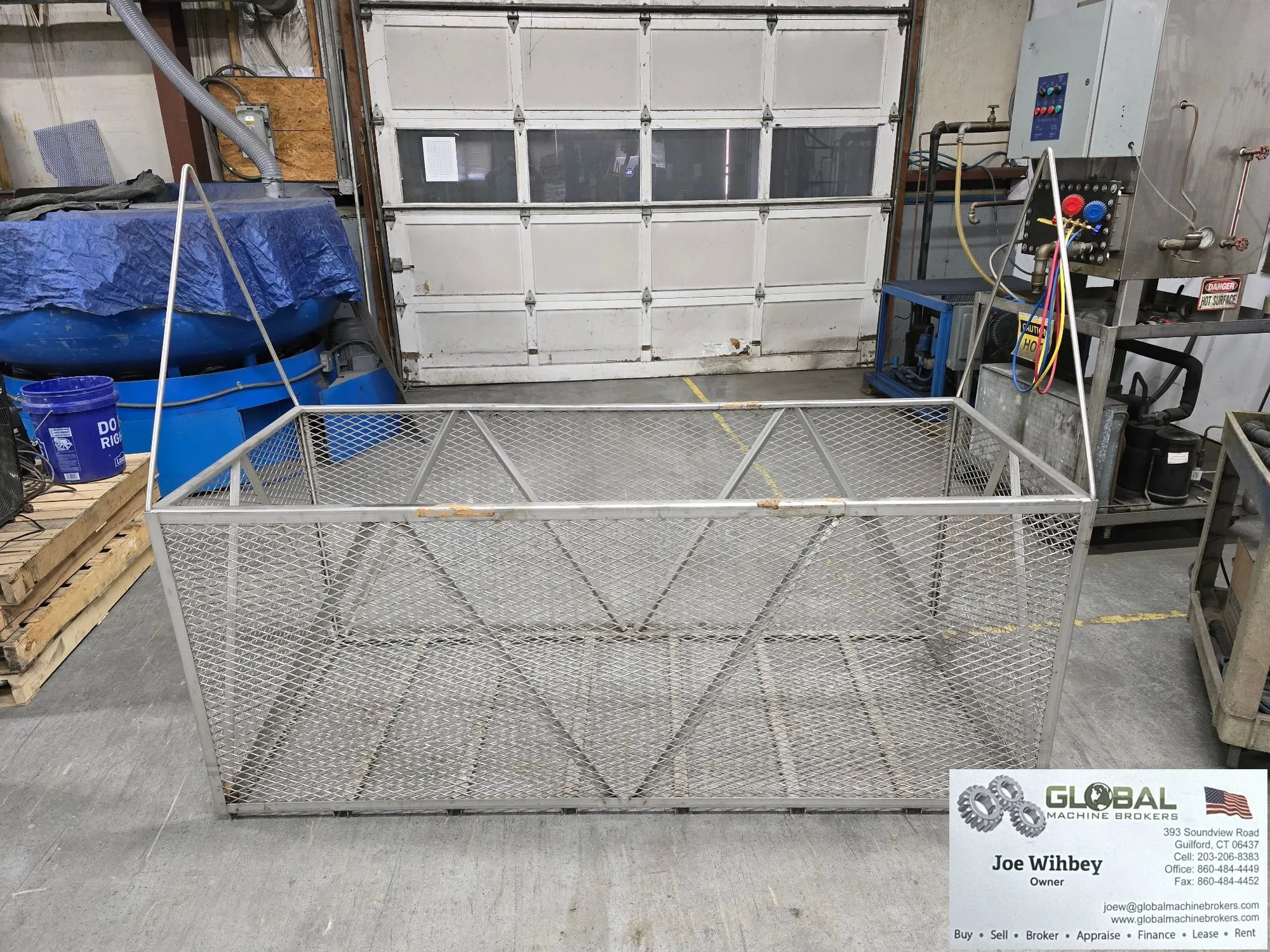 Industrial Stainless Steel Basket 82"L x 34"W x 34"D x 62" Overall Height