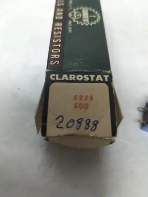 New | in-Stock CLAROSTAT 62JA-500 Miscellaneous Equipment (Electrical & Power) | Surplus Asset Holdings #1198161