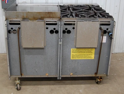 142-1119 US Range Natural Gas 4 Burner Range-Griddle w Double Oven