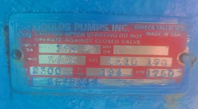 USED GOULDS 3405 8X10X17