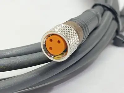 USED LUMBERG DOUBLE ENDED CORDSET MALE TO FEMALE 3-PIN