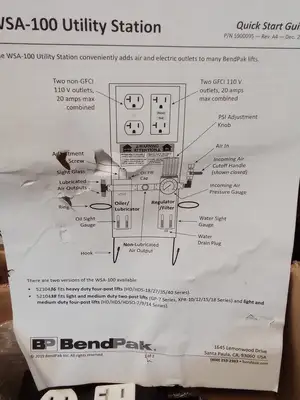 Used BendPak Ranger Air Pressure Regulators US | Infinity wholesale & Supply LLC #1305864