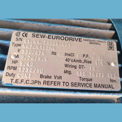 USED SEW-EURODRIVE K67A