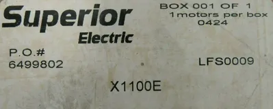 NEW SUPERIOR ELECTRIC X1100E SLO-SYN MOTOR 120V 60/72 RPM