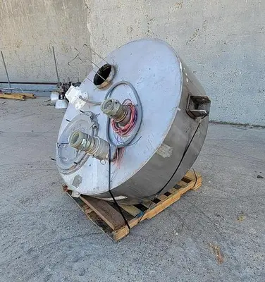 Hopper, 80 CF, S/st, 60" Dia. X 51", Airlock Valve #S744201