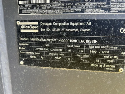 Used 2017 DYNAPAC CA3500D Single Drum Rollers New York US | Abele Tractor #1343171