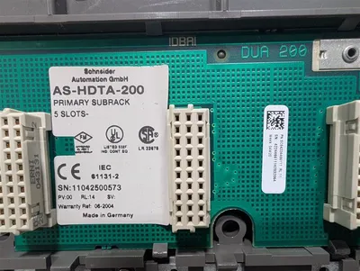 Schneider Electric AS-HDTA-200 TSX Compact 5 Slot Primary Subrack Used