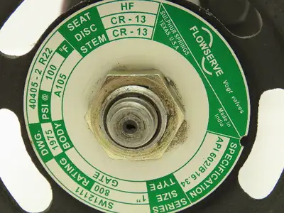 Vogt Flowserve 40405-2 R22 Manual Gate Valve 1" Socket Weld Class 800 SW12111