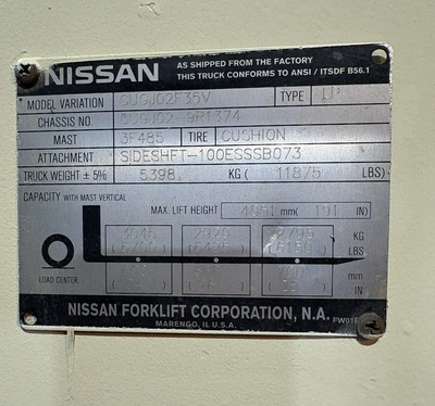 USED NISSAN CUGJ02F35V