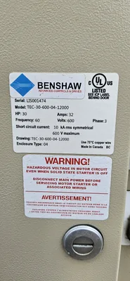 Used BENSHAW TEC-30-600-04-12000 Starters Saskatchewan CA | Certified Sales and Rentals #1636963