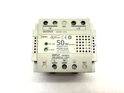 PS5R-D24 | IDEC  Power Supply AC-DC 24V 2.1A 85-264V DIN Rail Mount - Used