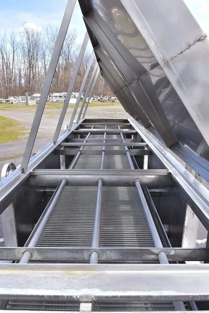 USED A.K. ROBINS 20ft BELT STEAM BLANCHER