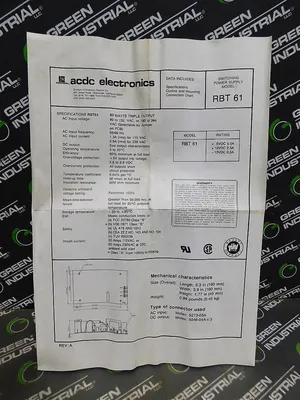 USED ACDC ELECTRONICS RBT 61