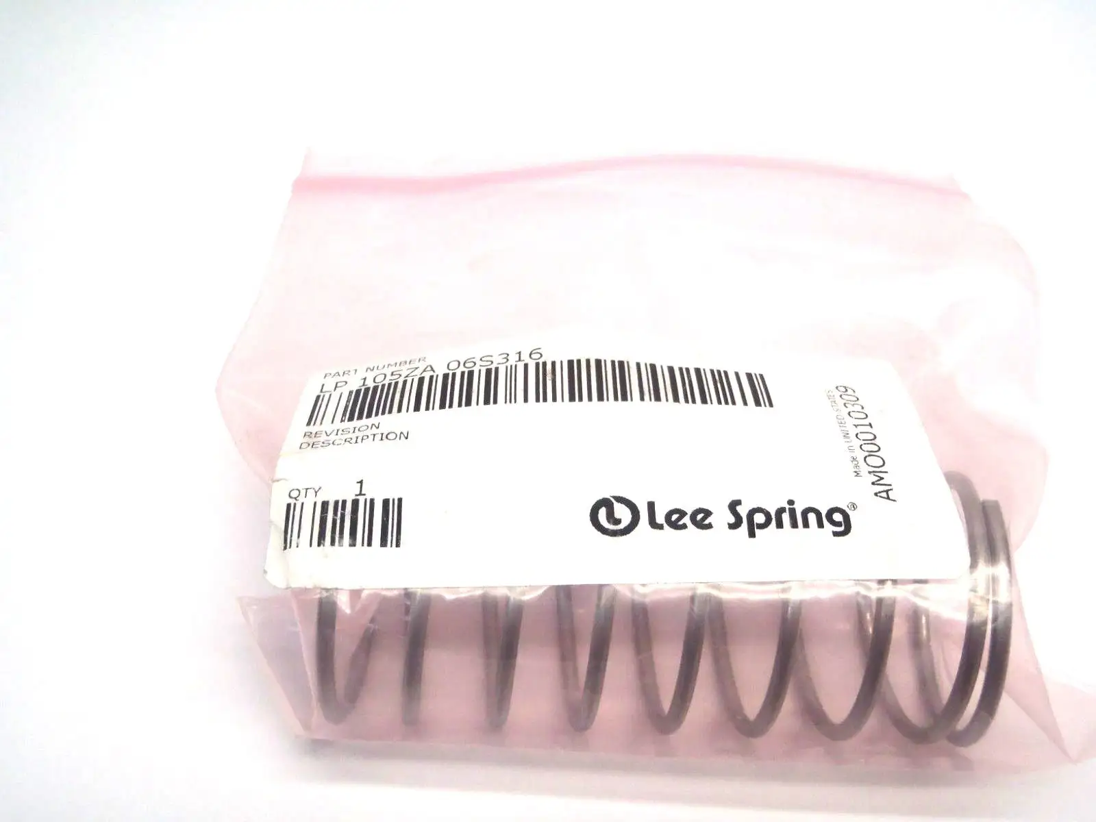 NEW LEE SPRING 1.687" OD 15LB COMPRESSION SPRING 4" FREE LENGTH
