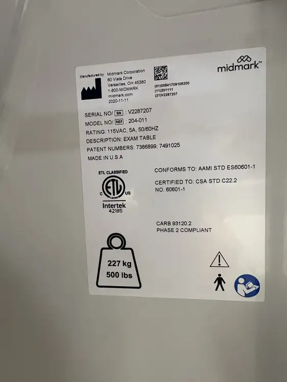 Used Midmark 204-011 Tables/Stretchers/Gurneys Texas US | PT Medical Technologies #1458566