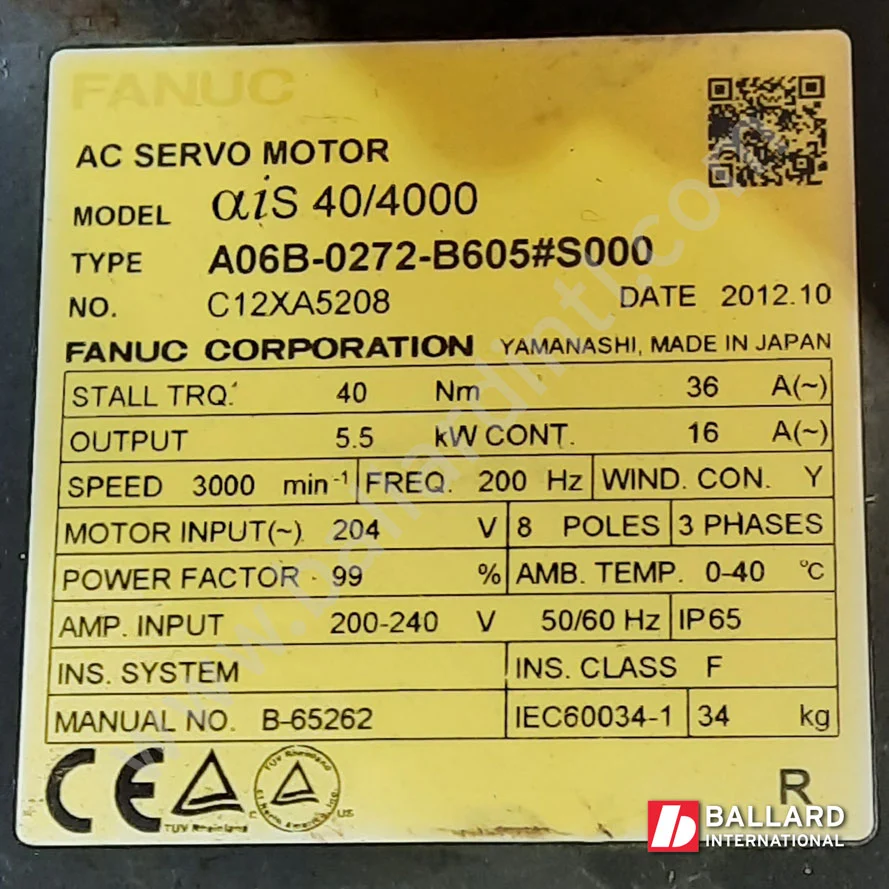 FANUC AC Servo Motor aiS 40/4000