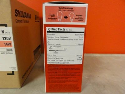NEW SYLVANIA CF14EL/A19/830