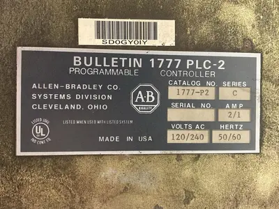 Used ALLEN-BRADLEY 1777-P2 Programmable Logic Controllers Ohio US | Surplus Asset Holdings #1239338