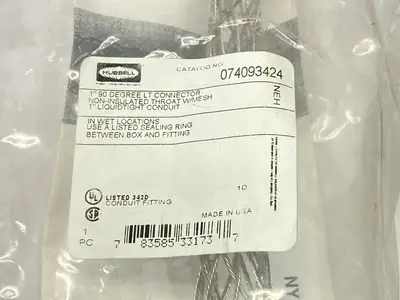 NEW HUBBELL KELLEMS LIQUIDTIGHT CONDUIT WIRE GRIP 90 DEGREE 1"