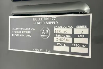 Used ALLEN-BRADLEY 1771-P2 Industrial Controls Ohio US | Surplus Asset Holdings #1238408
