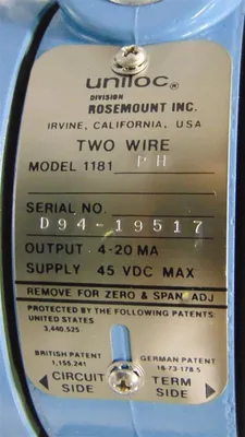 Rosemount 1181PH Two Wire Transmitter Module New
