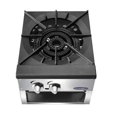 New | in-Stock Atosa New Atosa ATSP-18-1L Single Gas Stock Pot Stove (Low Height) Gas Cooking Equipment Illinois US | Falcon Restaurant Supply #1375285