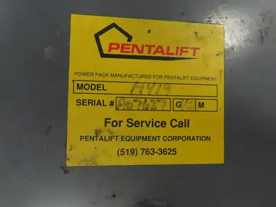 Pentalift 7P484 4000lbs Hydraulic Scissor Lift Table 48" Travel 88x60" Top 3Ph