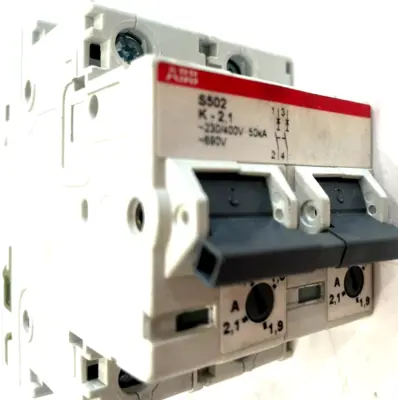 NEW ABB S502-K2,1 CIRCUIT BREAKER 50/60HZ A502K21