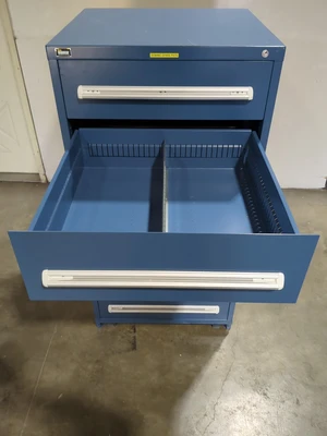 Stanley Vidmar 5 Drawer Industrial Tooling Cabinet Storage Cabinet 59"X28"X30"