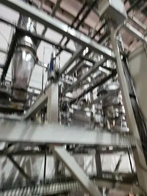 USED HOSOKAWA TWO-STAGE PLASTIC SHREDDING AND GRANULATION SYSTEM