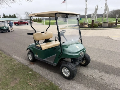 (1) 2015 E-Z-Go golf cart with a Kawasaki gas engine, does not include Club canopy, includes ball wa...