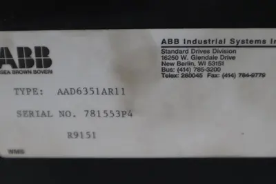 ABB ASEA BROWN BOVERI AAD-6351A-R11V4 / AAD6351AR11V4 STOCK 711-A