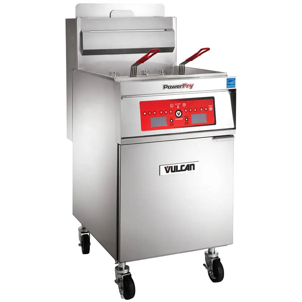 Vulcan 1VK65CF Gas Fryer - (1) 70 Lb Vat, Floor Model, Natural Gas