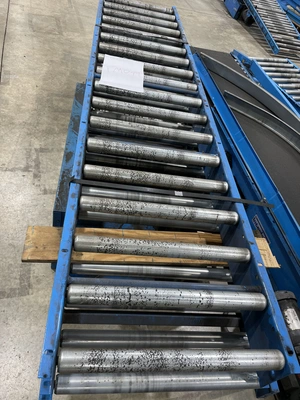 Buschman 604 Roller Conveyer set, Width: 22", Length: 63', w/ mo