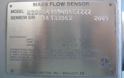 USED Micro Motion R200M418NQBAEZZZZ