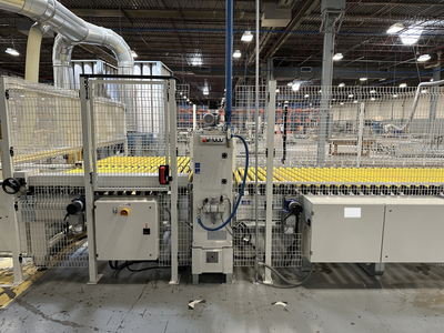 Stefani Evolution SSB Double-Sided Edgebander w/ Mahros Automatic Vacuum Loading & Unloading