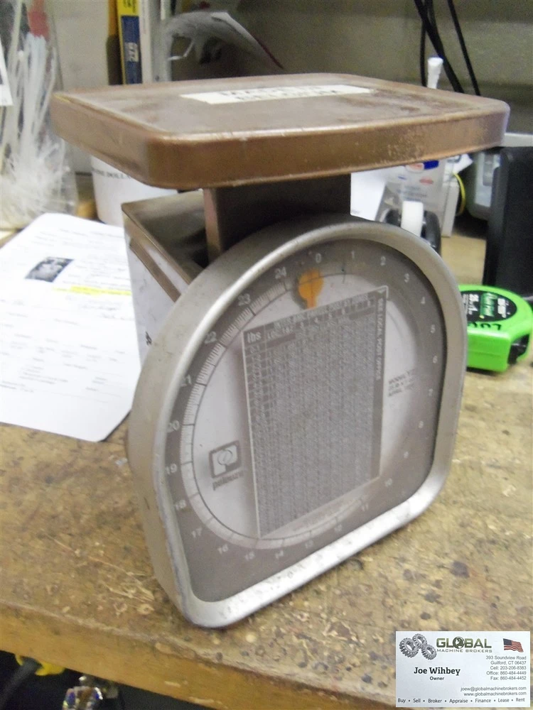 Pelouze 0-25lb x 1oz 6" x 4 5/8" Plate Scale Working Condition