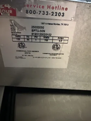 174-0047 APW Wyott SPTU-50N 35" Hot Dog Thermo Drawer