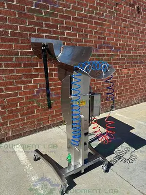 USED PALAMATIC PALPHARMA TIP AIR OPERATED PORTABLE DRUM TILTER / LIFT SWL 100 KG