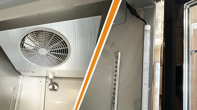 171-0097 29” Stainless Steel Glass 1 Door Self Contained Reach In Cooler
