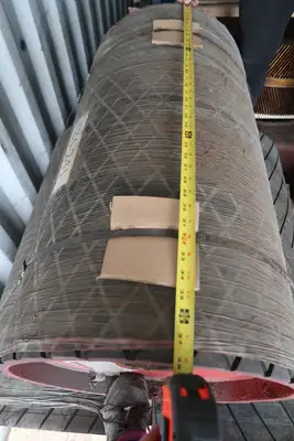 38" x 20.5" Rubber Pulley Lagging, Outside to Outside