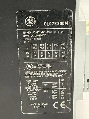 USED GENERAL ELECTRIC CL07E300M