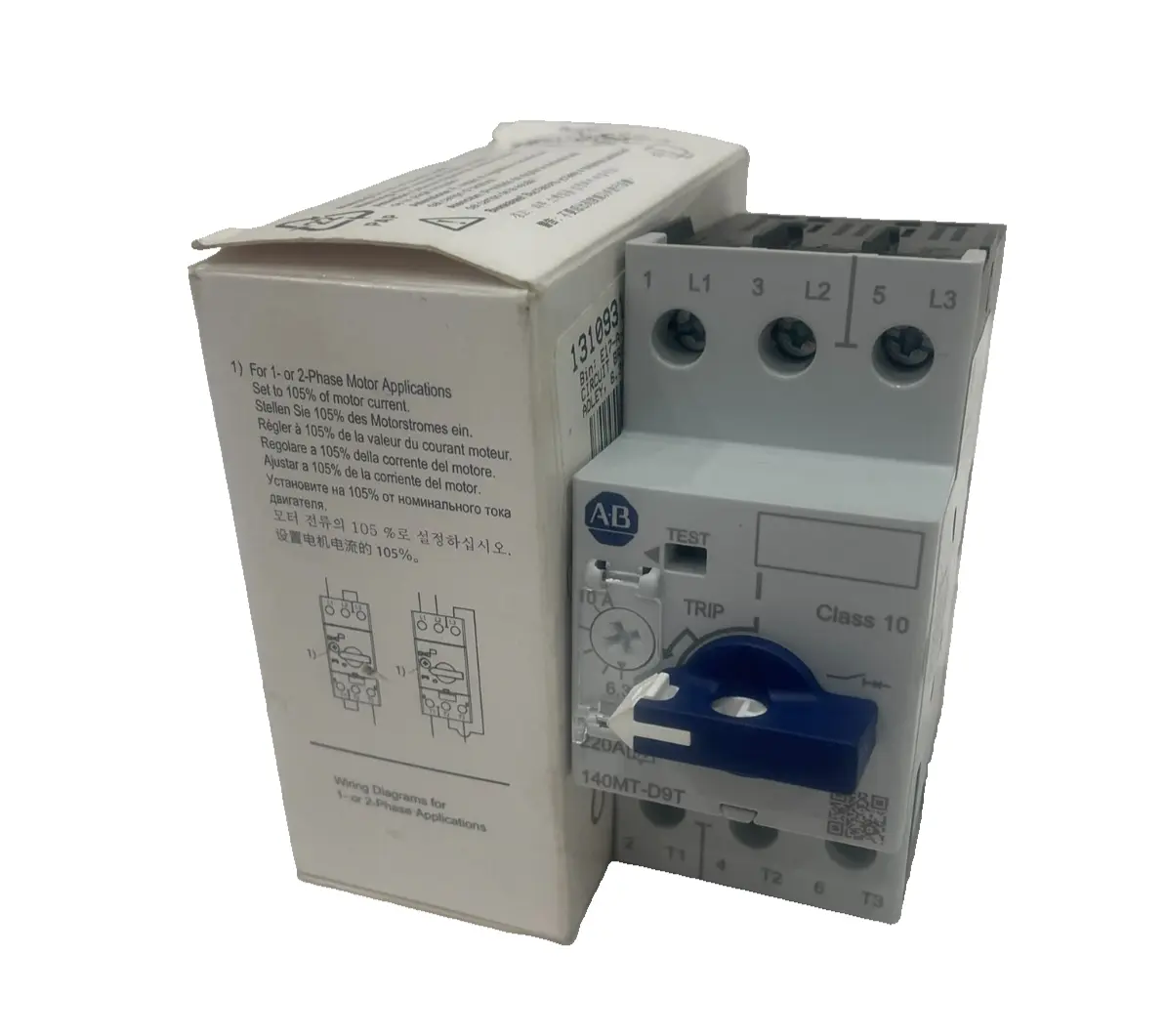 ALLEN BRADLEY 140MT-D9T-C10 CIRCUIT BREAKER SER. A 140MTD9T C10 NEW, SURPLUS