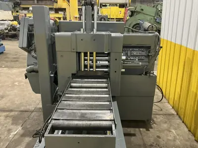 12" X 12" HYD-MECH MODEL #H-12A AUTOMATIC FEED HORIZONTAL SAW PLC-100 CONTROLS & NESTING: STOCK #23723
