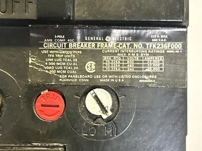Used GE TFK236F000 Miscellaneous Equipment (Electrical & Power) | Surplus Asset Holdings #1197702